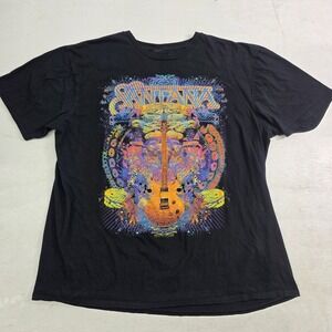 SANTANA Collective Consciousness Awakening Black XL Fit L T-Shirt Trippy Graphic